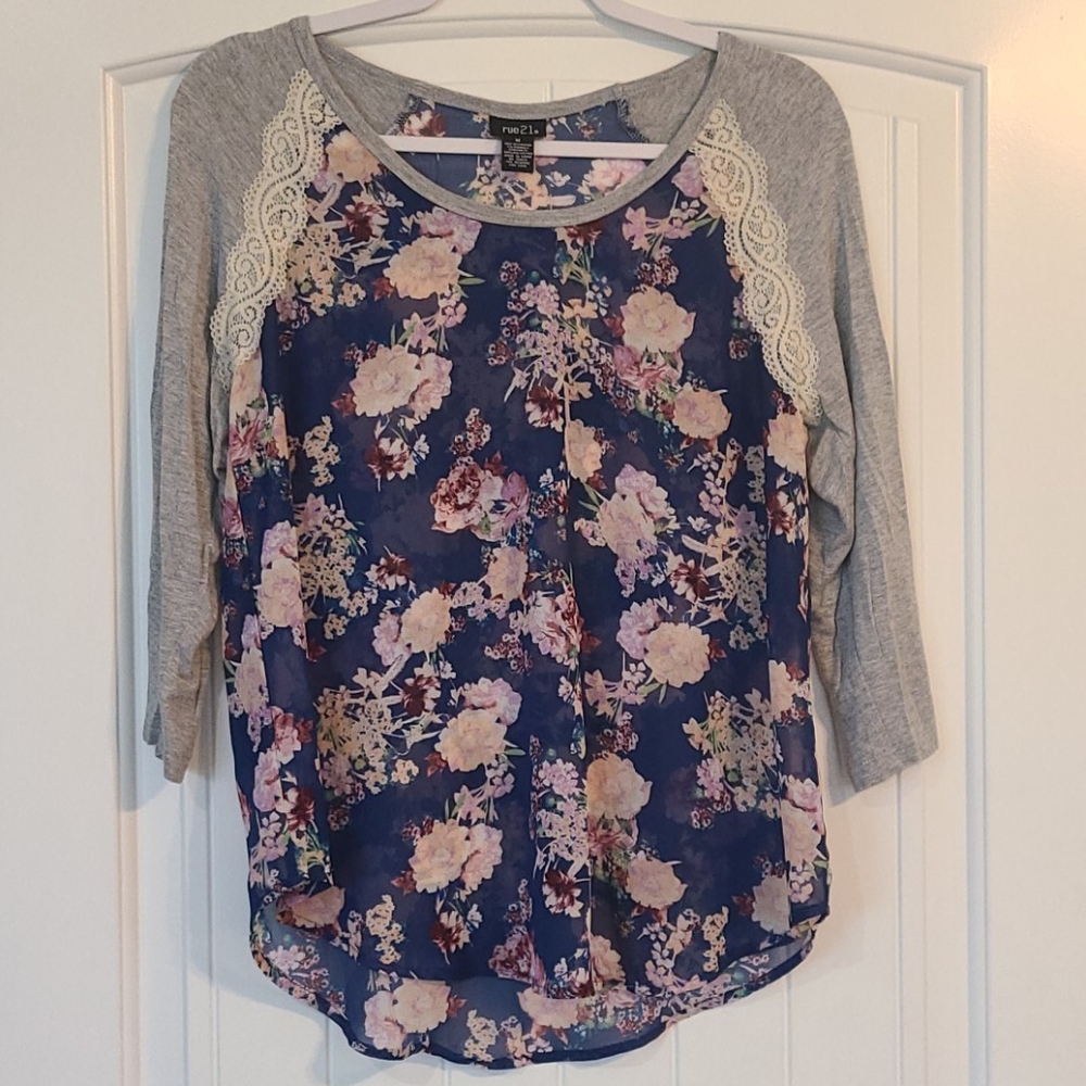Rue 21 3/4 sleeve shirt